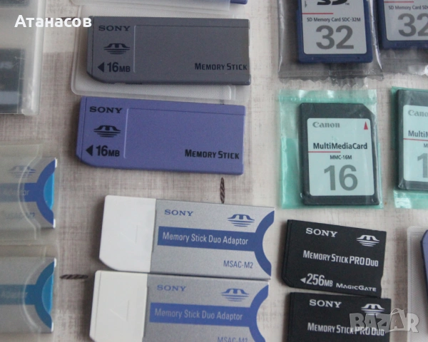 Стари карти Memory Stick Duo , Smart Media Memory Card и др., снимка 8 - Чанти, стативи, аксесоари - 53028301