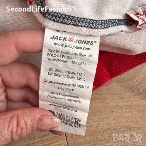 Jack & Jones мъжка тениска размер L, снимка 6 - Тениски - 54125705