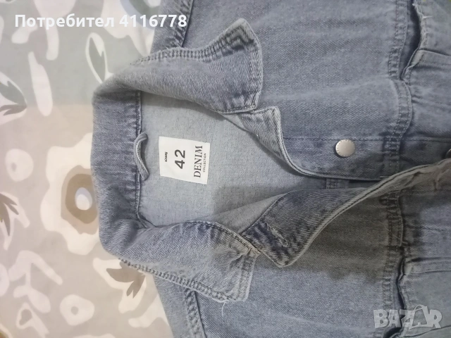 Дамско дънково яке 42 размер,L, снимка 3 - Якета - 54299119