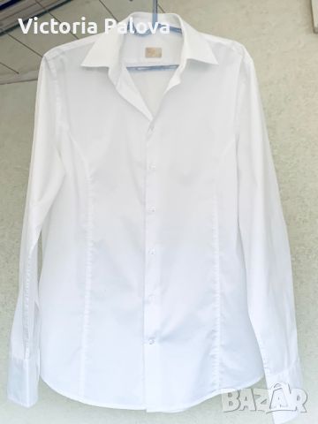 Скъпа бяла риза Q1 (златно копче), снимка 11 - Ризи - 46182398