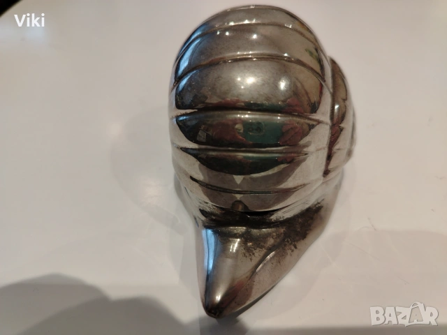 Сребърна масленка във формата на охлюв, снимка 5 - Други ценни предмети - 54057400