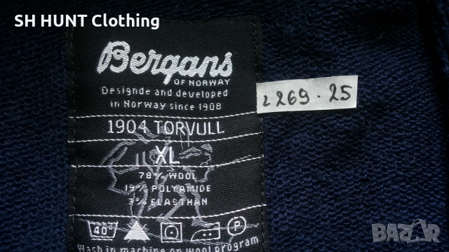 Bergans of NORWAY TORVUUL Jacket 70% Wool размер XL горница 70% Вълна - 2427, снимка 15 - Пуловери - 54160345