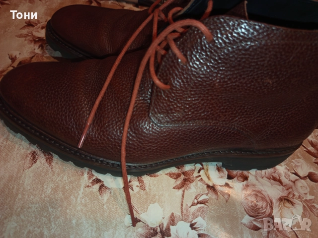 FLORIS VAN BOMMEL Оригинал Нови Мъжки Боти Изцяло от Натурална Естествена Кожа 42/43