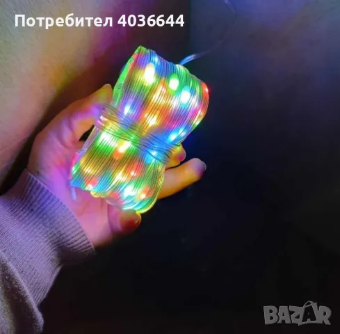 Коледни LED лампички с многоцветни, топъл и студен бял цвят, снимка 3 - Лед осветление - 48242765