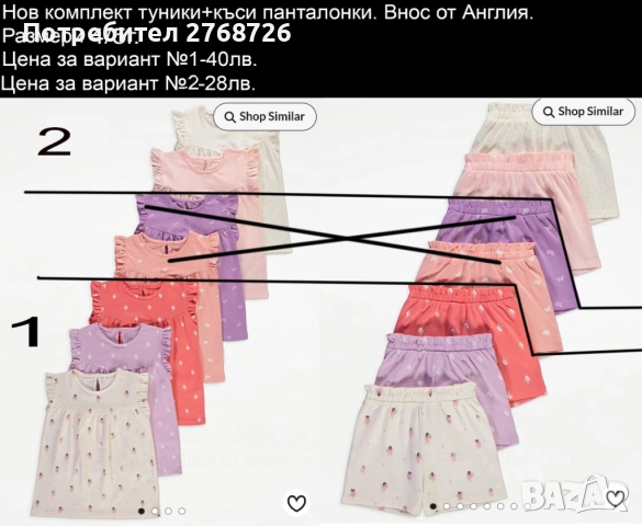 Нови ЛЕТНИ комплекти. Внос от Англия-част1, снимка 3 - Детски комплекти - 44359401