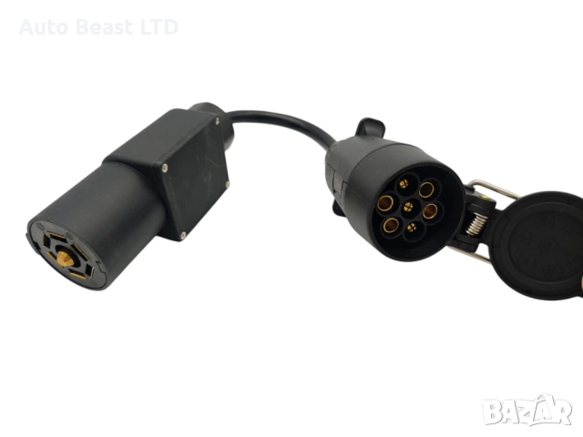 Адаптер преходник (букса) за ремарке от USA 7 пина към EU 7 пина стандарт А153