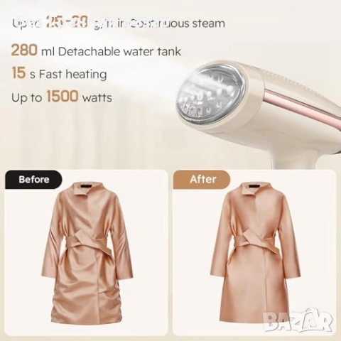 Нов Уред за пара дрехи бързо гладене Параход Стиймър Ютия пътуване, снимка 2 - Ютии - 53565987