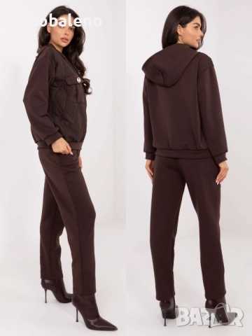 Дамски ежедневен комплект от две части с брошки, 5цвята , снимка 17 - Комплекти - 52860330