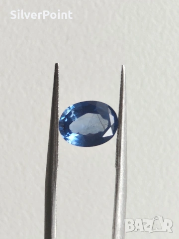 Сапфир Cornflower blue голям с швейцарски сертификат 