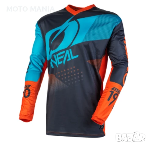 Мотокрос Блуза ONEAL ELEMENT FACTOR GRAY/ORANGE/BLUE
