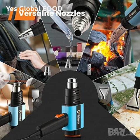 GoGonova 2000W пистолет горещ въздух LCD 650°C, снимка 4 - Други инструменти - 53604155