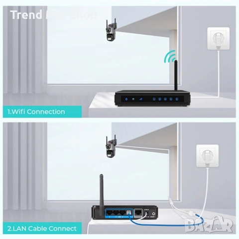 6 Mpx. Двойна вътрешна/външна WIFI камера , снимка 13 - Камери - 51547989