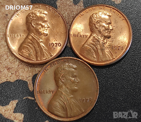 Монети САЩ - 3 бр. [1970-1973]