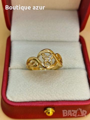 пръстени от медицинска стомана с 18к златно покритие , снимка 18 - Пръстени - 45398238