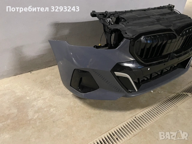 Напълно окомплектована предна броня и преден панел за BMW 5 G60 LCI M SPORT, снимка 3 - Части - 53801958