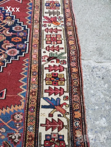 Ръчно тъкан вълнен Античен килим., снимка 5 - Килими - 51073785