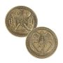 Голяма късметлийска монета "YES"o"NO"  "ДА" "НЕ' бронзова, снимка 1 - Антикварни и старинни предмети - 45762431