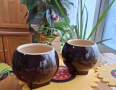 Керамични вазички в кафяво, снимка 3