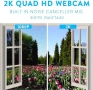 Нова 2K QHD Уеб камера с микрофон автофокус капак за поверителност за Zoom Skype, снимка 4
