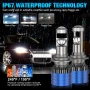 Комплект 2 LED крушки с лупа, H7, 30000 Lm, 12V, 2x55W, 6500К, 87x31мм, снимка 7