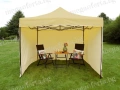 Сгъваема Шатра 3х3 с Три Страници в Кремав Цвят и Усилена Конструкция, снимка 4