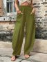 Дамски улични ежедневни едноцветни панталони с цял джоб и пачуърк, 11цвята , снимка 6