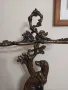 Викторианска чугунена стойка за чадъри с патинирано бронзово покритие, под формата на хрътка , снимка 5
