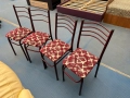 0410 стол / столове с метални крака -цена 103 лв или 52,66 евро общо за 4 бр - здрави и масивни ,мет, снимка 1