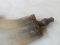 Стара хайдушка рогова барутница,силях,пушка,пищов,фишеклък, снимка 2
