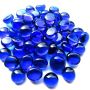 стъклени тъмно сини перли