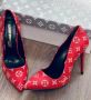 Червени токчета Louis Vuitton, снимка 1 - Дамски обувки на ток - 45657051
