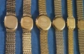 Часовници дамски 22к electro gold plated,  комплект от 6 броя,, снимка 1
