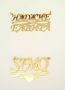 Златни надписи имена 14к. 585 пр., снимка 1 - Колиета, медальони, синджири - 38931364