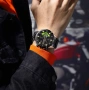 CURREN 8402 – BLACK GREEN — Мъжки спортно-елегантен часовник, снимка 3