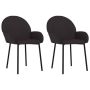 vidaXL Трапезни столове, 2 бр, черни, изкуствена кожа, снимка 1 - Столове - 45796880