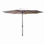 Градински алуминиев чадър с механизъм TLB005-350-6 таупе / 350см, снимка 1 - Градински мебели, декорация  - 45432507
