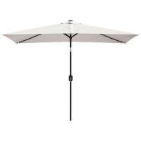 vidaXL Правоъгълен чадър за слънце, 200 х 300 см, пясъчно бял(SKU:40772, снимка 1 - Градински мебели, декорация  - 45477753