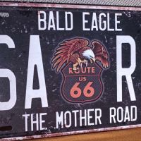 ROUTE 66-Bald Road 1766-The Mother Road 1938-метална табела -тип регистрационен номер, снимка 2 - Аксесоари и консумативи - 45794329