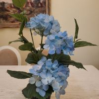 Изкуствена синя хортензия , снимка 7 - Декорация за дома - 45506218