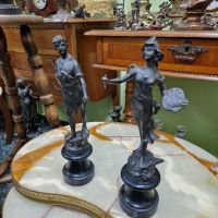 Страхотен чифт антикварни колекционерски френски фигури статуетки , снимка 4 - Антикварни и старинни предмети - 45916745