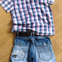 ZARA и L.O.G.G. детски къси дънки, тениска и ризка, снимка 13 - Детски къси панталони - 46203030