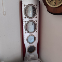 Часовник с барометър, термометър и влагомер , снимка 2 - Стенни часовници - 45012435