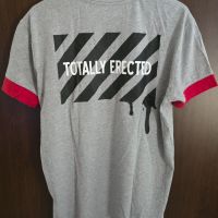 Мъжка тениска сива Totally Erected, снимка 2 - Тениски - 45605750