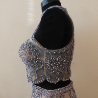  Абитуриентска официална рокля SHERRI HILL от 2 части с камъни Swarowski, снимка 7 - Рокли - 44958246