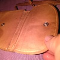 Чанта за врата две прагради 135х120мм естествена кожа, снимка 4 - Чанти - 45735356