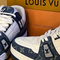 Louis Vuitton Trainer Sneaker Blue, снимка 2 - Ежедневни обувки - 45386729