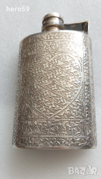 Сребърна бутилка за уиски,сребро 84, снимка 1