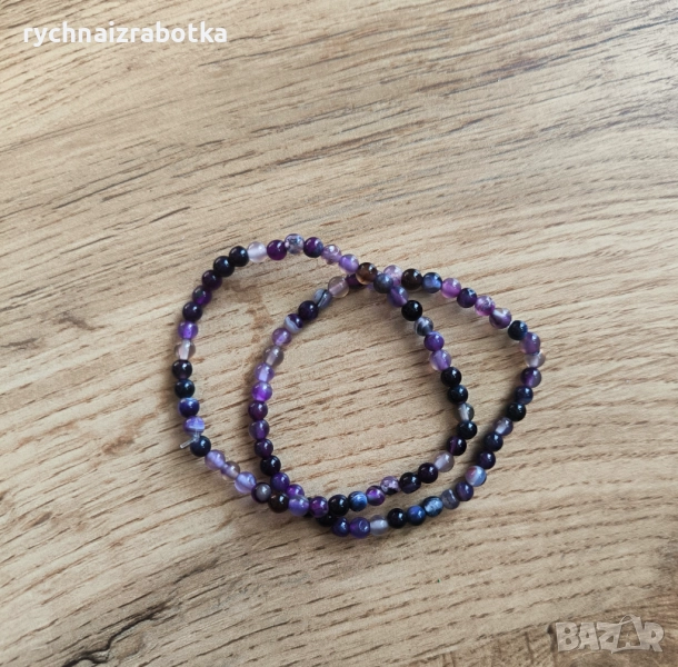 Гривна от Аметист 4 мм., снимка 1