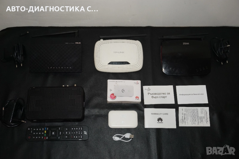Лот от рутери и приемник Asus RT N10U/TP Link WR740N/ZTE, снимка 1
