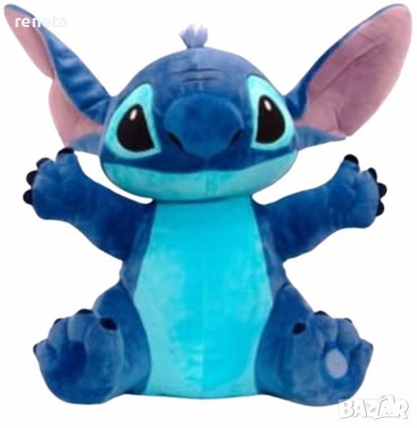 Играчка Stitch, Плюшен, Син, 80х55  см, снимка 1